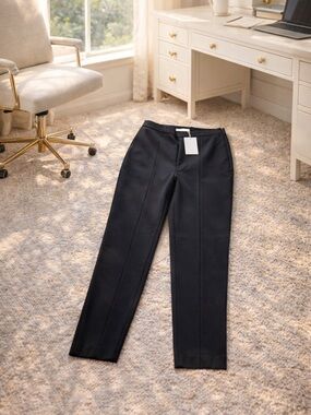 Oak + Fort Black Tailored Trousers Size 12 NWT Minimal Workwear